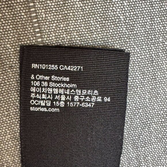 & Other Stories Black Ditzy Daisy Floral Square Neck Puff Sleeve Mini Dress - Picture 17 of 17